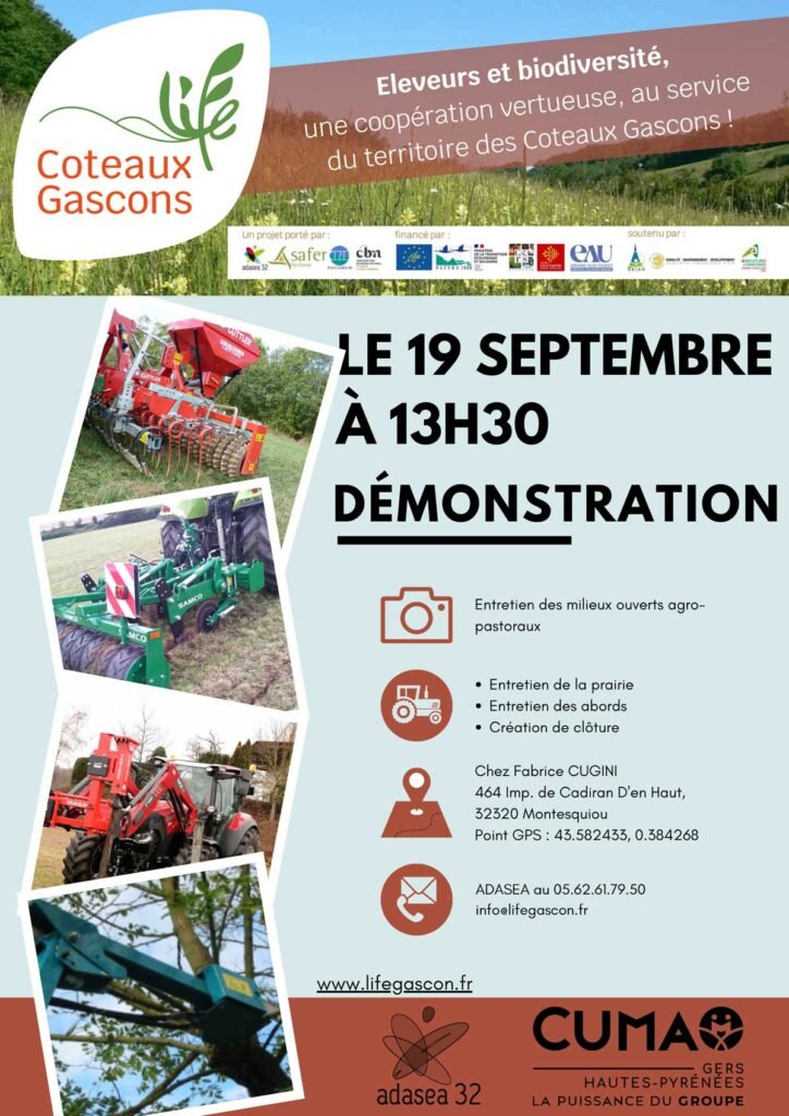 Affiche demi-journée technique restauration des prairies et gestion des abords de parcelles